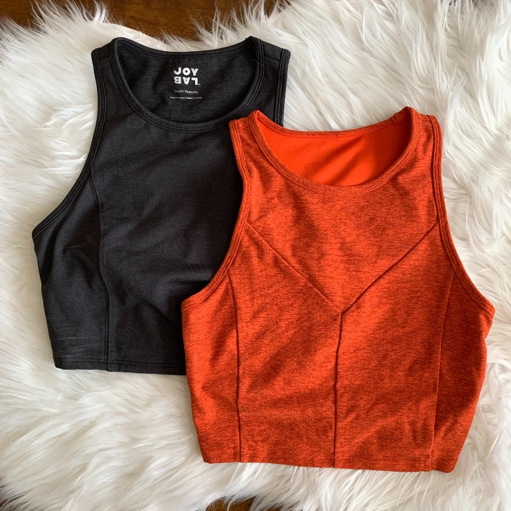 Joy Lab SET OF 2 High Neck Crop Tops